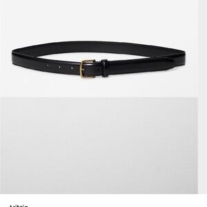 Aritzia the woman's essential solid, brass leather belt